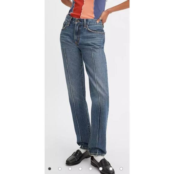 Levi's Denim - Levi's Wms Sz 34x31/18 Middy Straight Jeans Rigid Mid-Rise Casual Classic NWT